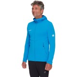 Jachetă de fleece MAMMUT Aconcagua Light ML Hooded glacier blue M