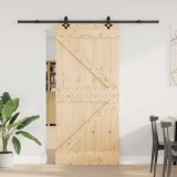 Cumpara ieftin Usa glisanta NARVIK Natural si Negru 95 x 210 cm (213,5 cm)