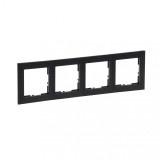 Rama ornament 4 posturi Legrand Suno negru calibrat 721574