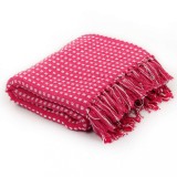 Cumpara ieftin Cuvertura cu patratele, bumbac, 160 x 210 cm, roz