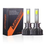 Set 2 Becuri LED H1 F2 COB, 100W, ventilator, 6500K, 12000LM