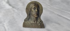 ICOANA ISUS HRISTOS inseriata BRONZ de colectie UNICA patina MINUNATA splendida