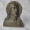 ICOANA ISUS HRISTOS inseriata BRONZ de colectie UNICA patina MINUNATA splendida