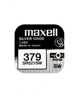 Baterie ceas Maxell SR521SW V379 AG0 1.55V oxid de argint 1buc foto