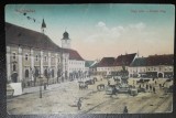 Carte postala, Sibiu, Piata Centrala, perioada interbelica
