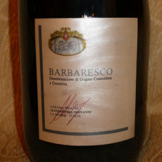 STICLA DE VIN BARBARESCO - Italia - De colectie - 1988 - Mare - 3 litri !