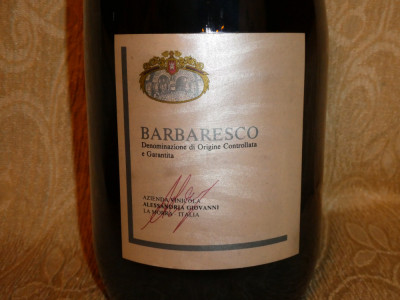 STICLA DE VIN BARBARESCO - Italia - De colectie - 1988 - Mare - 3 litri ! foto