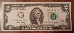 B11 - Bancnota foarte veche - America USA - 2 dolari - 2017