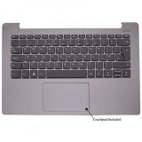 Carcasa superioara cu tastatura palmrest Laptop, Lenovo, IdeaPad 330S-14IKB Type 81F4, 81JM, 330S-14AST Type 81F8, 5CB0R61142, layout US, Gri