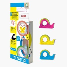 Banda adeziva Mitama, transparenta, 15 x 10 m, dispenser, 2 bucati