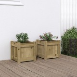 Jardiniere de gradina , 2 buc., lemn de pin impregnat