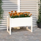 VidaXL Jardinieră, alb, 78x40x52 cm, lemn masiv de pin