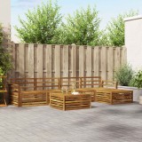 vidaXL Set de canapele de exterior 6 pcs natural Lemn Solid de Acacia 3373339