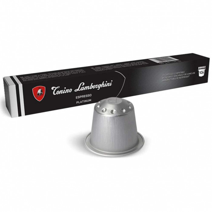 Capsule Tonino Lamborghini Platinum compatibile Nespresso&reg;, cutie 10 buc