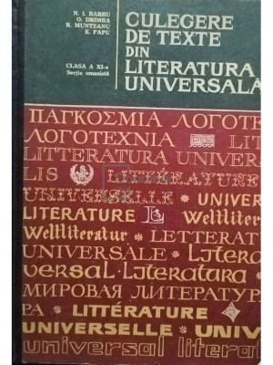 N. I. Barbu - Culegere de texte din literatura universala (editia 1967) foto