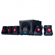 Boxe Genius SW-G5.1 3500 , Sistem 5.1 , Putere RMS 80W , Telecomanda fara fir , Negru foto