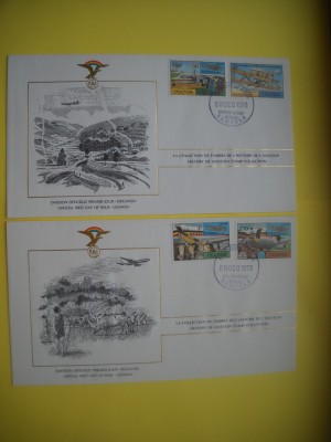 HOPCT PLIC FDC S NR 1007 SET 2 FDC- UGANDA AFRICA -ISTORIA AVIATIEI -FAI -FEDERATIA AERONAUTICA INTERNATIONALA 1978-AVION / AVIATIE foto