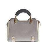 Geanta crossbody gri din piele ecologica