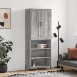 VidaXL Dulap &icirc;nalt, gri sonoma, 69,5x34x180 cm, lemn compozit