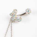 Piercing din otel cu fluture