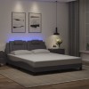 VidaXL Cadru de pat, Viana, cu LED fără saltea, gri, 160x200 cm 3214032