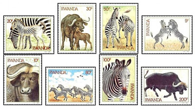 Rwanda 1984 - Fauna africana, serie neuzata foto