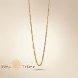 Cumpara ieftin Colier Firul Regal 45 cm , Lant unisex placat cu aur 14K tip rope