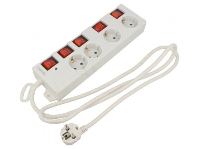 Prelungitor 4 Prize Alb 16A 250V foto