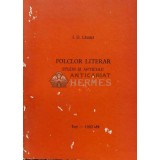 Folclor literar. Studii si articole - 1982 - I. D. Laudat (W82)