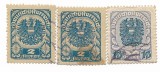 Austria - Stema - Hartie alba subtire, 1920-1921 - valori obliterate