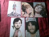 5 Ilustrate - Mari Artisti ai Cinematografiei :David Hemmings ,John Travolta ,Goldie Hawn ,Shirley Mac Laine ,Senta Berger - Ed. ACIN Romania