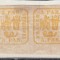 ROMANIA 1864 LP 11 PRINCIPATELE UNITE EMISIUNEA II - TIPAR DE MASINA PERECHE 3 PARALE GALBEN GUMA ORIGINALA SARNIERA