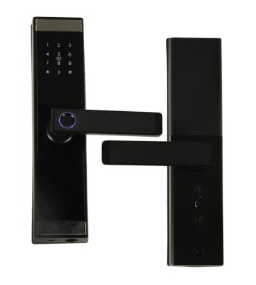 Incuietoare inteligenta wireless, deschidere amprenta, parola, card aplicatia Tuya si cheie, negru foto
