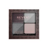 Cumpara ieftin Paleta Fard Pleoape Revers HD Beauty Metallic Effect, 4 Culori, Nude #07, Textura Satin, Metalic, Sidefat, Mat