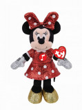 Plus Ty 25cm Beanie Babies Disney Minnie cu Sclipici si Sunete