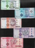 Set Tanzania 500 + 1000 + 2000 + 5000 + 10000 shillings shilingi, Africa