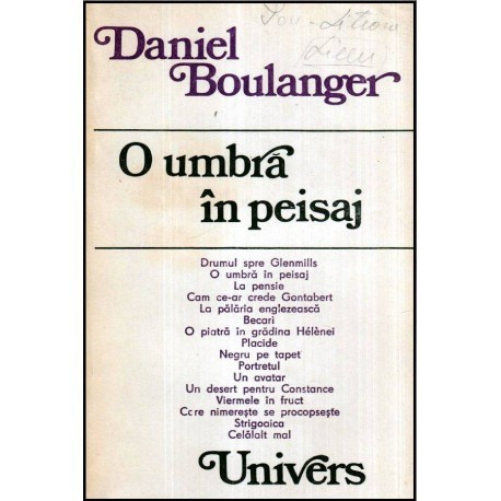 Daniel Boulanger - O umbra in peisaj - 117782