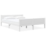 Cumpara ieftin Cadru de pat, alb, 160x200 cm, lemn de pin masiv