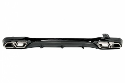 Difuzor Bara Spate cu Ornamente Toba Crom Mercedes E-Class W213 Sport Line (2016-2019) E63 Design Performance AutoTuning foto