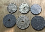 MNDSTR2 Belgia lot 6 bucati Cent si Franc anii 1900