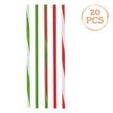 Paie Reutilizabile din Plastic, Multicolor, 6x200mm, Set 20 Buc., Oem