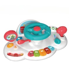 Jucarie Interactiva pentru Bebelusi, Volan cu Activitati, Lumini si Sunete, Functii Multiple, Margini Rotunjite - Game Steering Wheel, 18 Luni+ foto