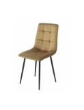 Scaun de living si bucatarie KL Mady, metalic, tapitat cu stofa,100 kg, 44x39x89 cm, bej