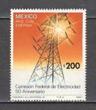 Mexic.1987 50 ani Comisia ptr. Electricitate PM.43, Nestampilat