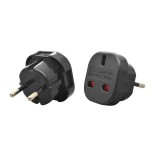 Adaptor stecher UK/USA/RO negru