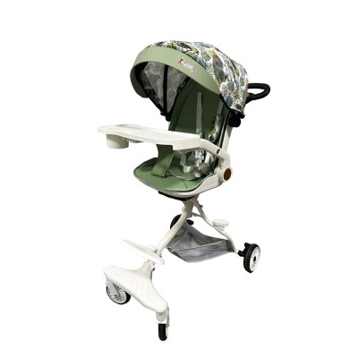 C&amp;Auml;rucior sport 3 &amp;Atilde;&amp;reg;n 1, reversibil, pliabil, pozi&amp;Egrave;ie somn, tav&amp;Auml; mas&amp;Auml;, roti 360&amp;Acirc;&amp;deg;, suport pahar, copertin&amp;Auml; soare, verde frunze, 6-36 luni foto