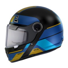 Casca integrala pentru scuter - motocicleta MT Jarama 68th C7 albastru mat &ndash; model Retro &ndash; Cafe Racer L (59/60cm)
