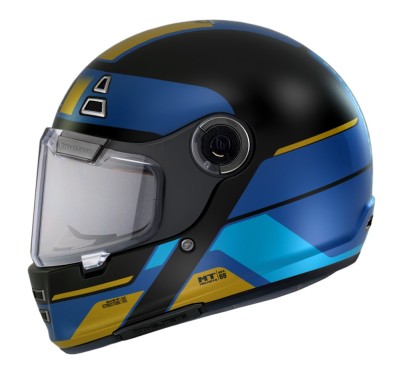 Casca integrala pentru scuter - motocicleta MT Jarama 68th C7 albastru mat &amp;ndash; model Retro &amp;ndash; Cafe Racer XS (53/54cm) foto