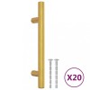 Manere de dulap, 20 buc., auriu, 96 mm, otel inoxidabil