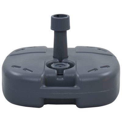 vidaXL Suport de umbrelă portabil, gri, umplere cu nisip/apă 47684 foto
